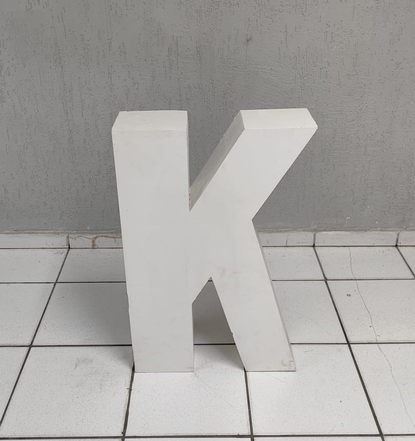 Letra K Mdf 80Cm - BB Festas Aluguel 