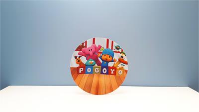 Painel Sublimado Redondo Pocoyo 60Cm - BB Festas Aluguel 