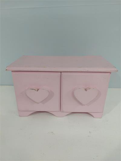 Comoda   de Mesa  Com 2 Gavetas Rosa Claro Alt 16Cm X 25Cm X 16Cm - BB Festas Aluguel 
