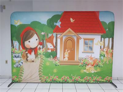 Painel Sublimado Chapeuzinho Vermelho 3M X 2M - BB Festas Aluguel 