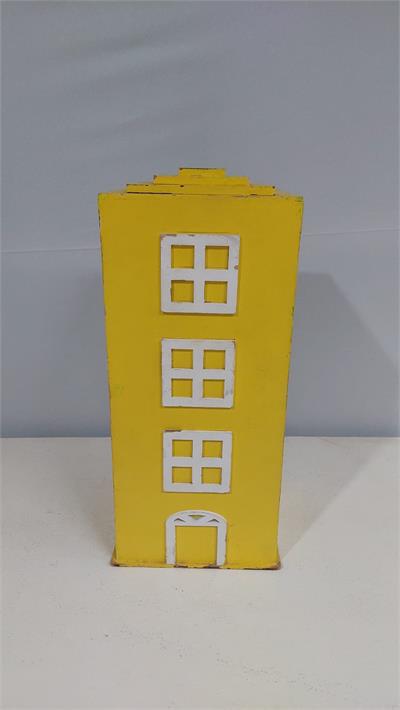 Prédio P Amarelo Em Mdf (Herois) 35Cm X 15Cm - BB Festas Aluguel 