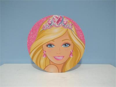 Painel Sublimado Redondo Barbie (Tiara Rosa) 60Cm - BB Festas Aluguel 