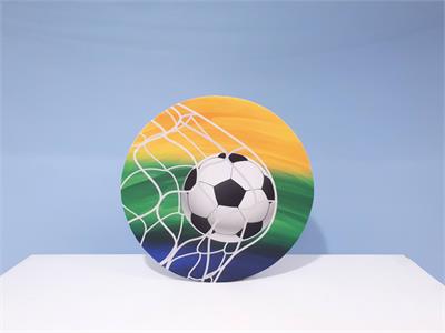 Painel Sublimado Redondo Bola Na Rede 60Cm - BB Festas Aluguel 