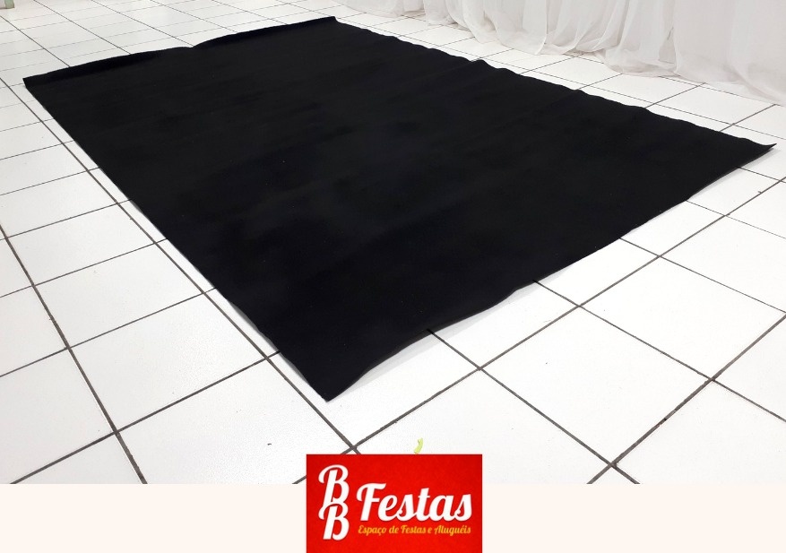 Carpete Preto 5M X 2M - BB Festas Aluguel 