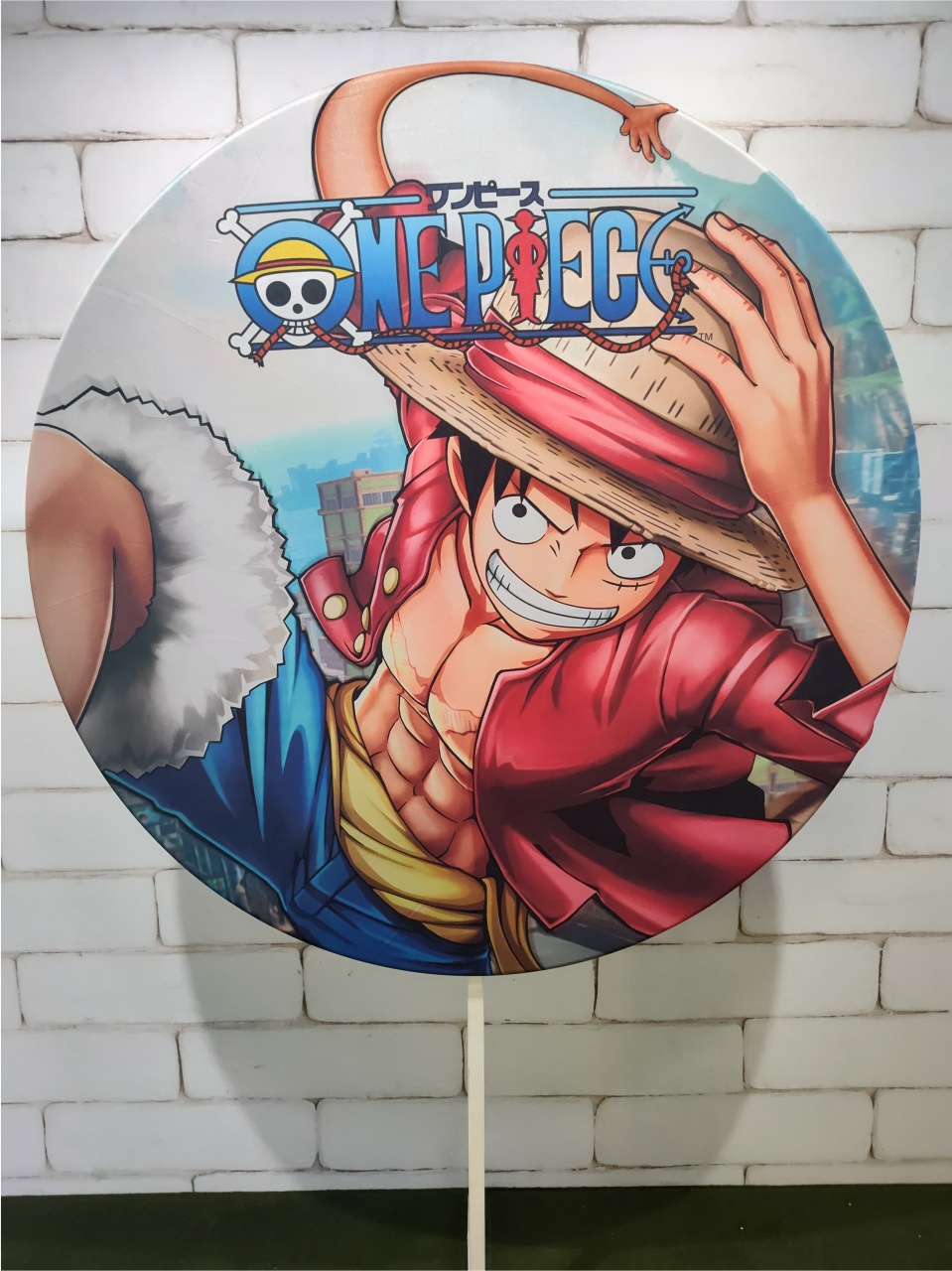 Painel Sublimado Redondo One Piece 1,30Cm - BB Festas Aluguel 