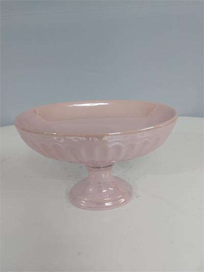 Porta Doce Oval Rosa Claro  16Cm Alt 15Cm Larg X 23Cm Comp - BB Festas Aluguel 