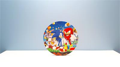 Painel Sublimado Redondo Sonic E Amigos 60Cm - BB Festas Aluguel 