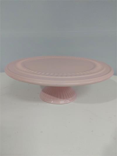 Boleira Baixa Rosa Claro 12Cm Alt X 36Cm Diametro - BB Festas Aluguel 