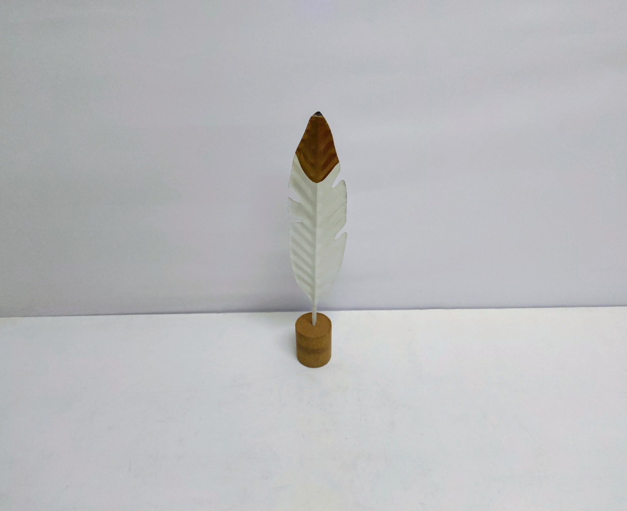  Pena Metal Branco 36Cm Alt X 5Cm Diametro  - BB Festas Aluguel 