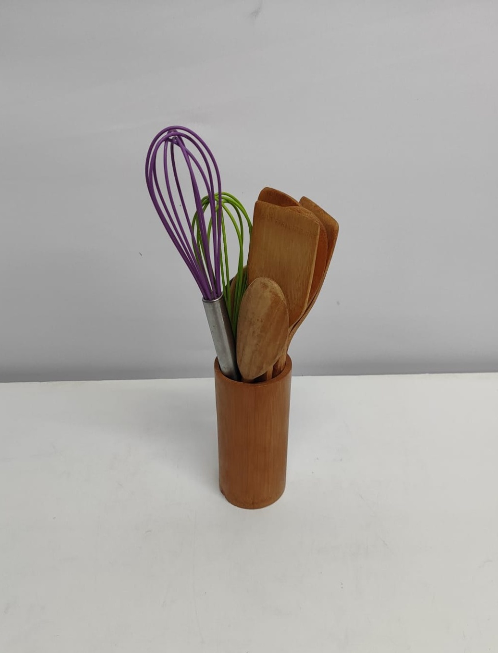 Porta Utensílios Bambu + Mais Itens - BB Festas Aluguel 