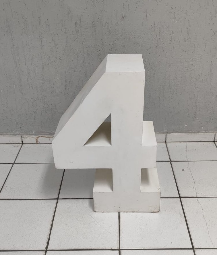Número 4 Mdf 80Cm - BB Festas Aluguel 