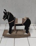 Cavalo de Balaço Preto 70Cm Alt X 25Cm Larg X 75Cm Comp - imagem 2
