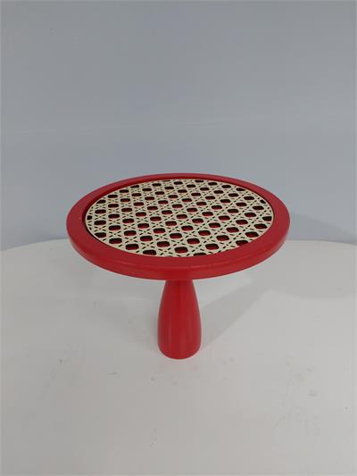 Porta Doce Alto Mdf Com Renda Vermelho 20Cm X 22Cm - BB Festas Aluguel 