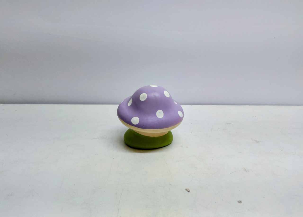 Cogumelo Lilás 13Cm Alt X 13Cm Diametro  - BB Festas Aluguel 