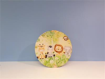 Painel Sublimado Redondo Safari 60Cm - BB Festas Aluguel 
