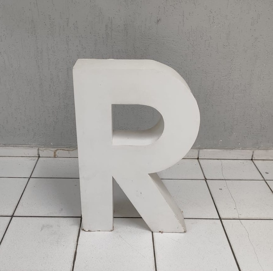 Letra R Mdf 80Cm - BB Festas Aluguel 