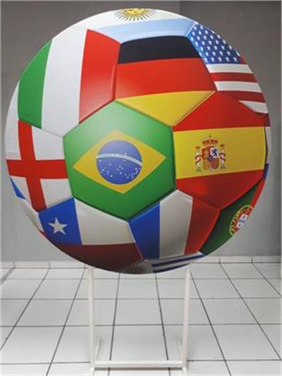 Painel Sublimado Redondo Bola Países Copa Do Mundo (Futebol) 1,30Cm - BB Festas Aluguel 