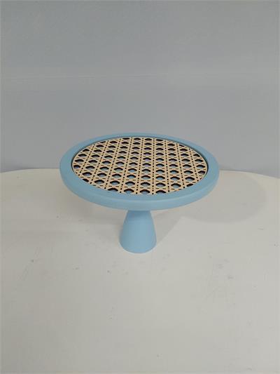 Porta Doce Baixo Mdf Com Renda Azul Claro 15Cm X 22Cm - BB Festas Aluguel 