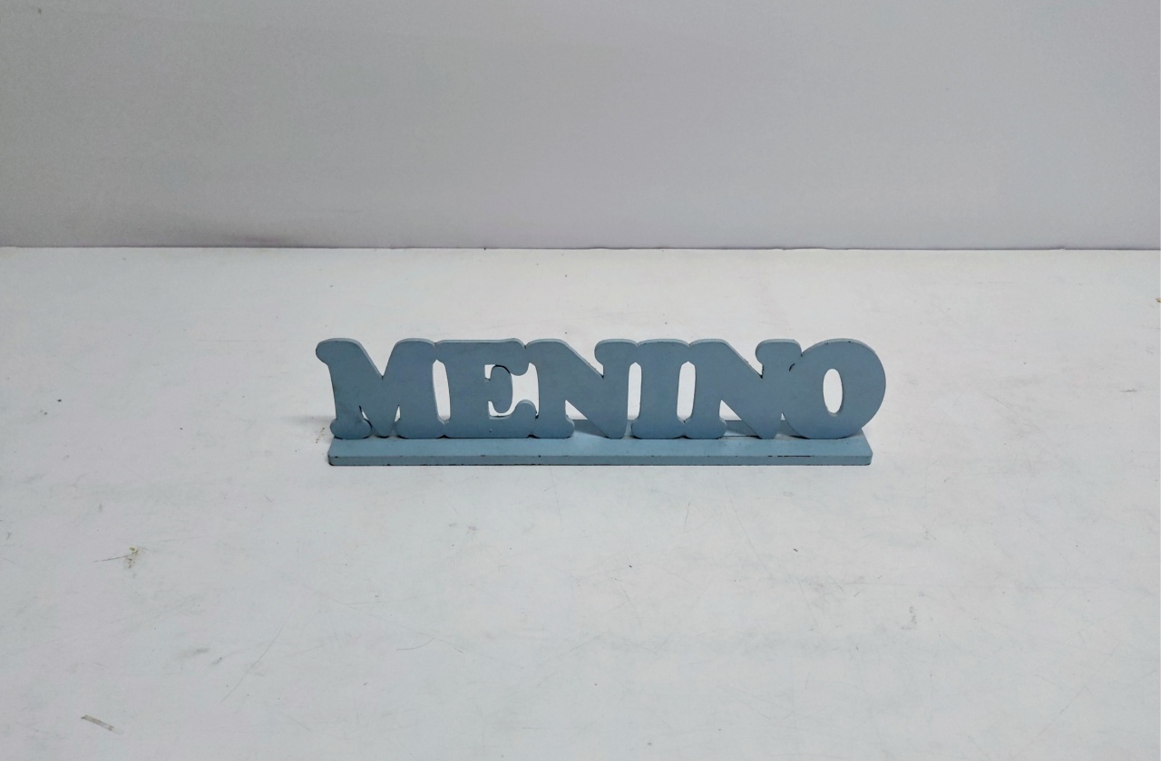 Totem Nome Menina Azul (Chá Baby) 7Cm X 30Cm Larg - BB Festas Aluguel 