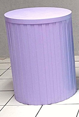 Cilindro G Ripado Lilás Mdf 80Cm Alt X 60Cm Diametro  - BB Festas Aluguel 