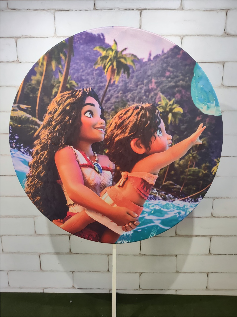 Painel Sublimado Redondo Moana 2 1,30Cm - BBFestasAluguel 