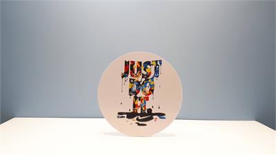 Painel Sublimado Redondo Just Do It (Bicicleta) 60Cm - BB Festas Aluguel 