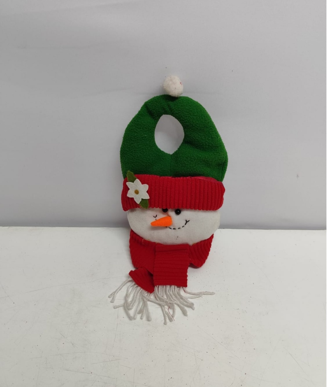Enfeite de Pendurar Cabeça de Boneco de Neve (Natal) - BBFestasAluguel 