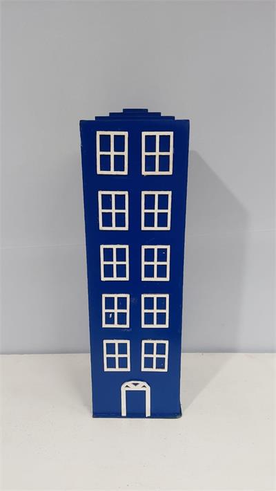 Prédio G Azul Em Mdf (Herois) 50Cm X 15Cm - BB Festas Aluguel 