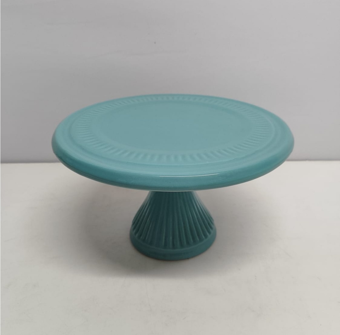 Porta Doce Alto Azul Celeste 17Cm X 30Cm Diametro - BBFestasAluguel 