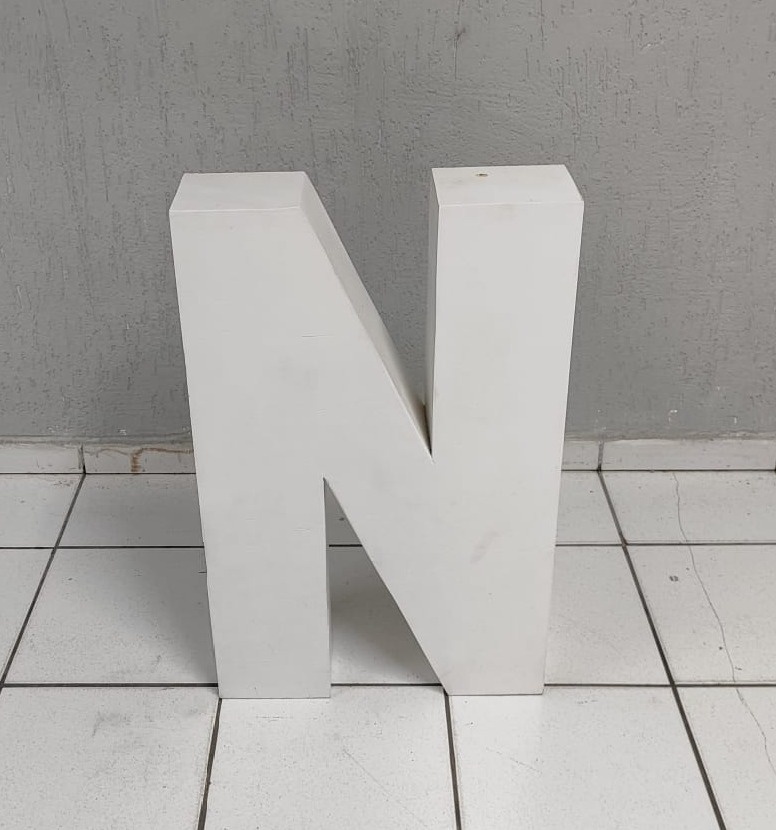 Letra N Mdf 80Cm - BB Festas Aluguel 