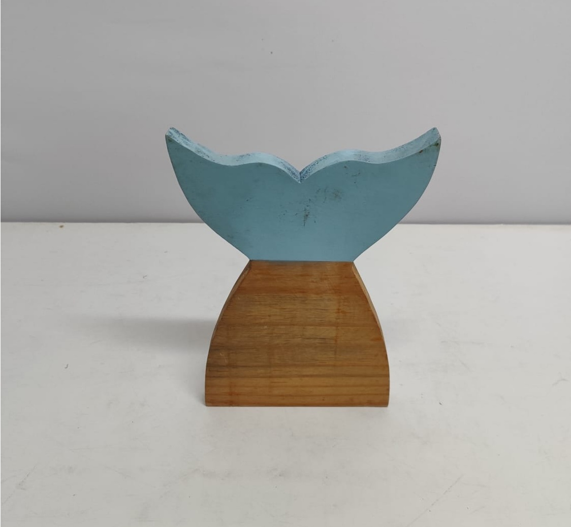 Calda de Sereia Mdf Azul Claro 25Cm X 20Cm - BBFestasAluguel 