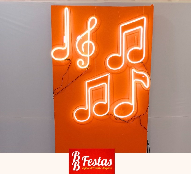 Notas Musicais de Led  - BB Festas Aluguel 