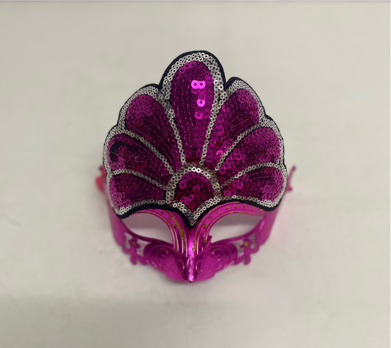 Máscara de Carnaval Veneziana Pink - BBFestasAluguel 
