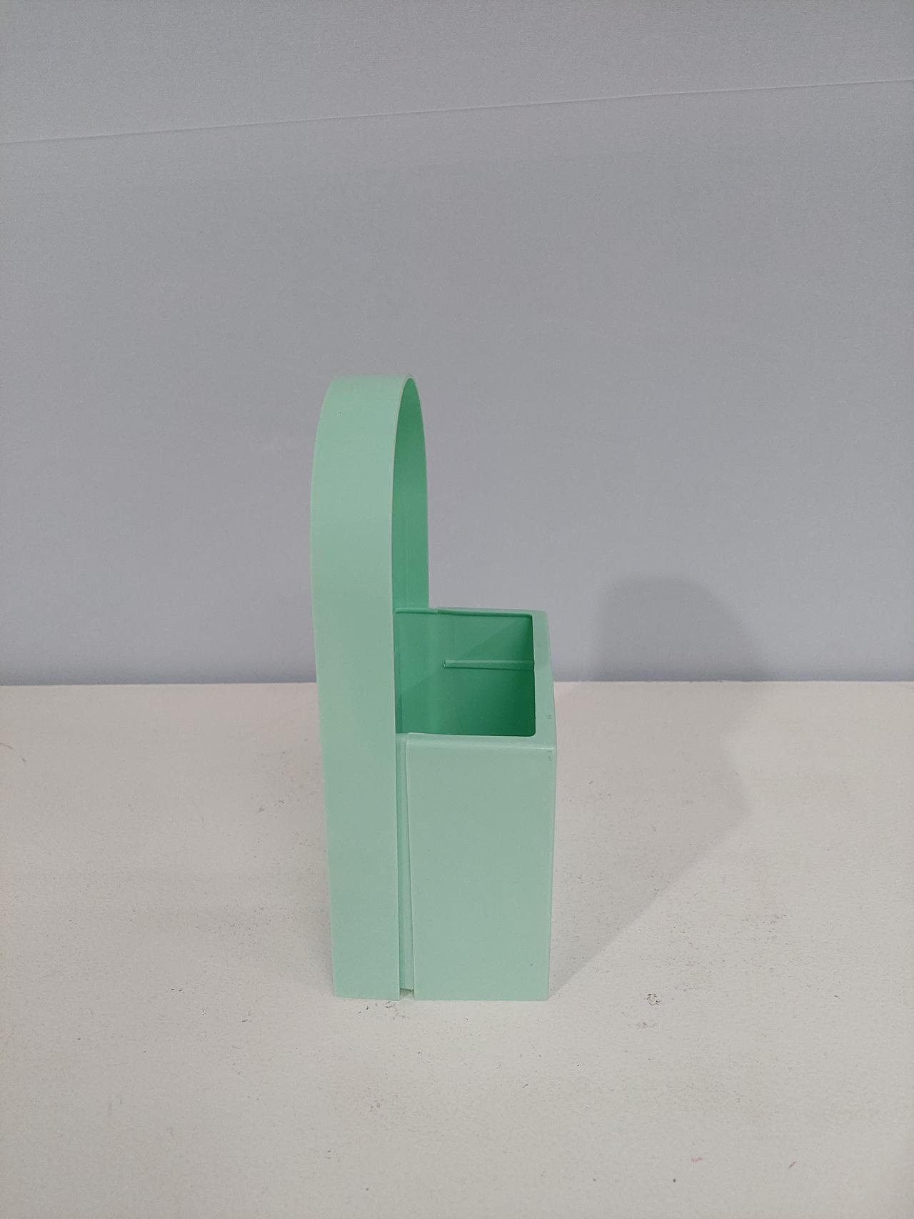 Cachepo Acrílico Verde Claro Alt 22Cm X 8Cm X 8Cm - BB Festas Aluguel 