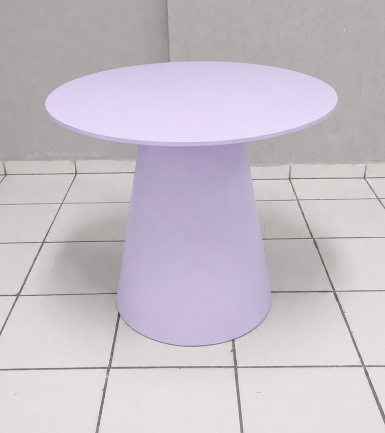 Mesa Redonda Lilás 70Cm Alt X 80Cm Diametro - BBFestasAluguel 