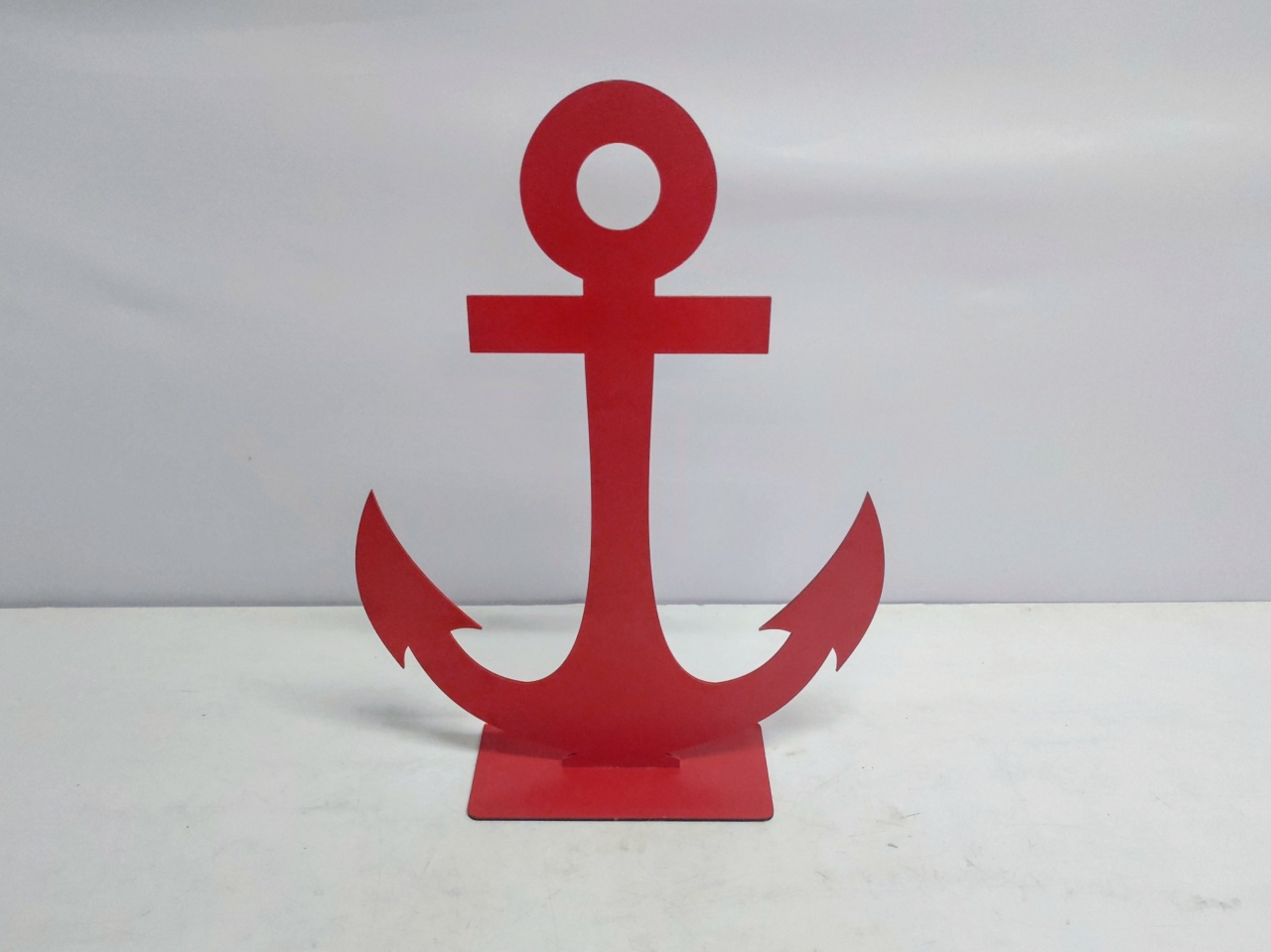 Totem Ãncora Vermelho 40Cm Alt X 30Cm Larg  - BB Festas Aluguel 