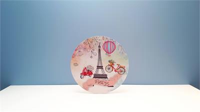 Painel Sublimado Redondo Paris 60Cm - BB Festas Aluguel 
