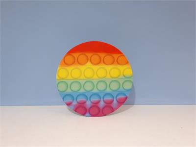 Painel Sublimado Redondo Pop It Arco Iris 60Cm - BB Festas Aluguel 