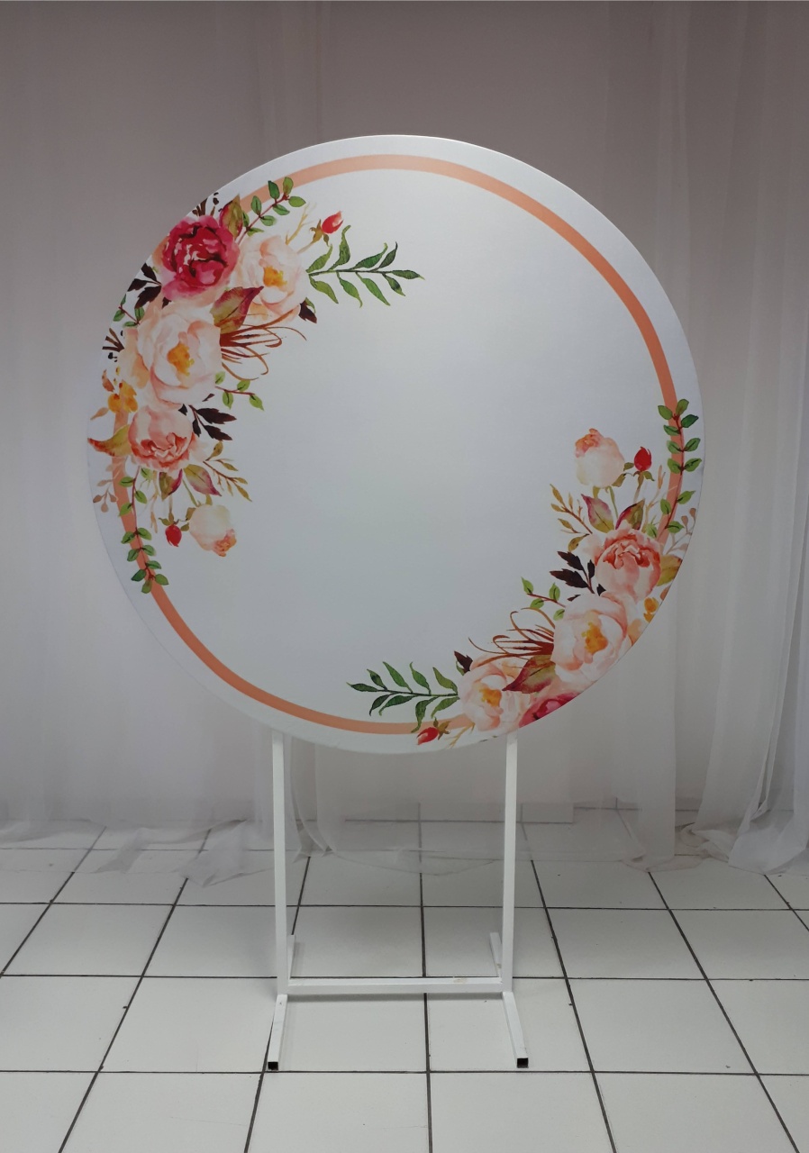 Painel Sublimado Redondo Tropical 6 1,30Cm - BBFestasAluguel 
