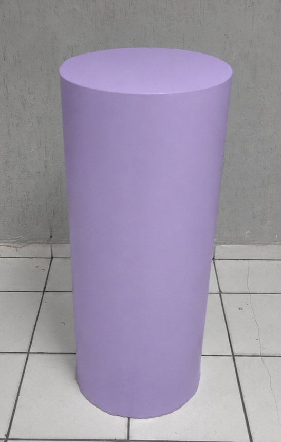 Cilindro Mdf Fino Lilás Alto 1M Alt X 40Cm Diametro - BBFestasAluguel 
