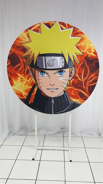 Painel Sublimado Redondo Naruto 2 1,30Cm - BB Festas Aluguel 