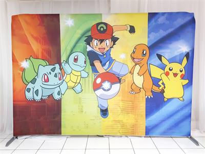 Painel Sublimado Pokemon 3M X 2M - BB Festas Aluguel 
