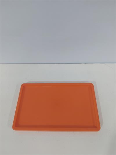 Bandeja Acrílico Laranja 20Cm X 30Cm - BB Festas Aluguel 