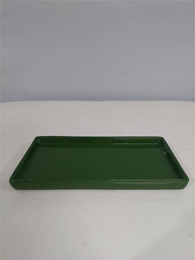 Bandeja Reta Sem Pé Verde Escuro 3Cm Alt 12Cm Larg X 25Cm Comp - BB Festas Aluguel 