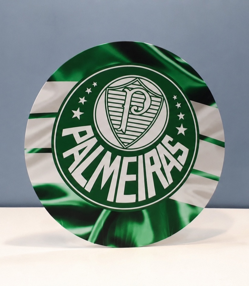 Painel Sublimado Redondo Palmeiras 60Cm - BBFestasAluguel 
