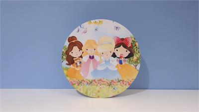 Painel Sublimado Redondo Princesas da Disney 60Cm - BB Festas Aluguel 