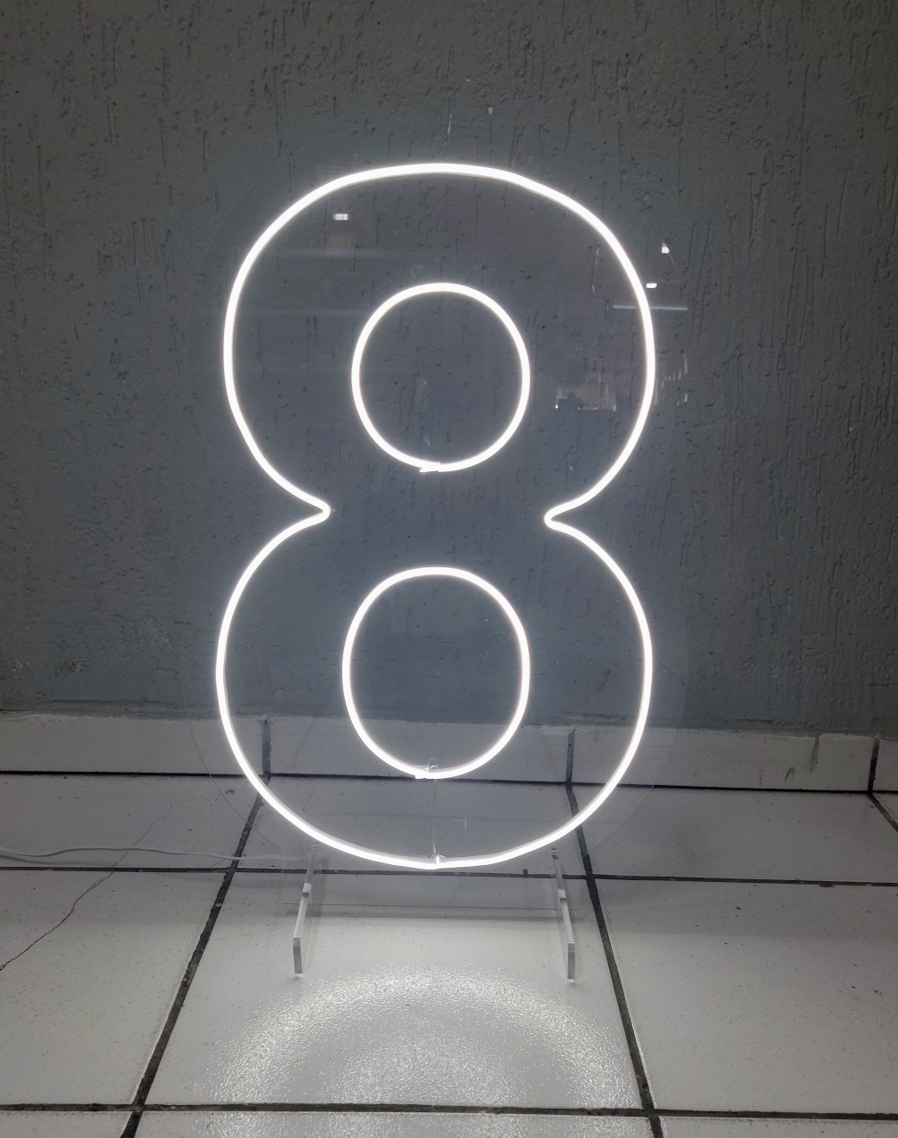 Número Led de Chão 8 - BB Festas Aluguel 