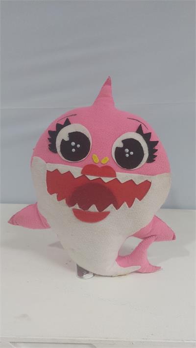 Feltro Baby Shark Rosa 30Cm X 25Cm - BB Festas Aluguel 