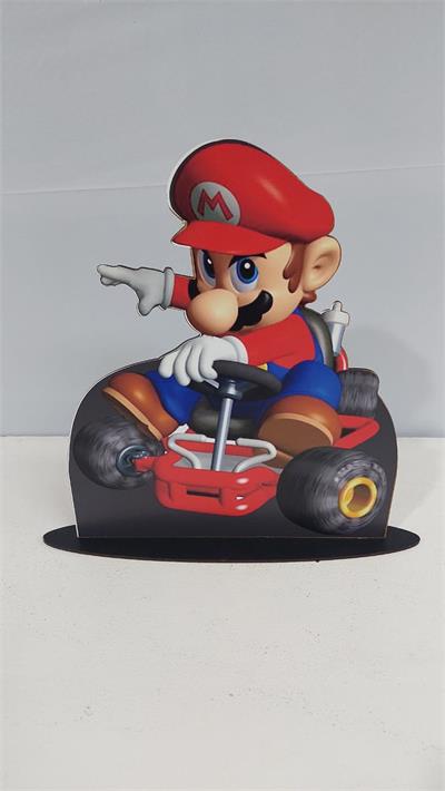 Totem Super Mario Kart Em Mdf 30Cm X 25Cm - BB Festas Aluguel 