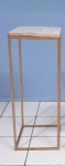 Cubo Vazado Alto Ferro Dourada +Tampo Rústico/Branco 90Cm X 35Cm X 35Cm  - imagem 2
